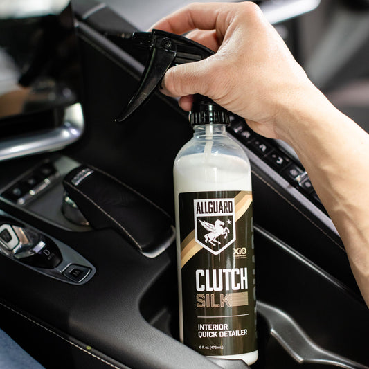Clutch SILK interior car detailer spray bottle on center cup holder